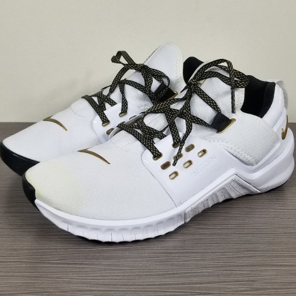 Nike Free X Metcon 2 Training Shoe, White/Gold, CD8526 176 Womens Various Sizes - Picture 3 of 12